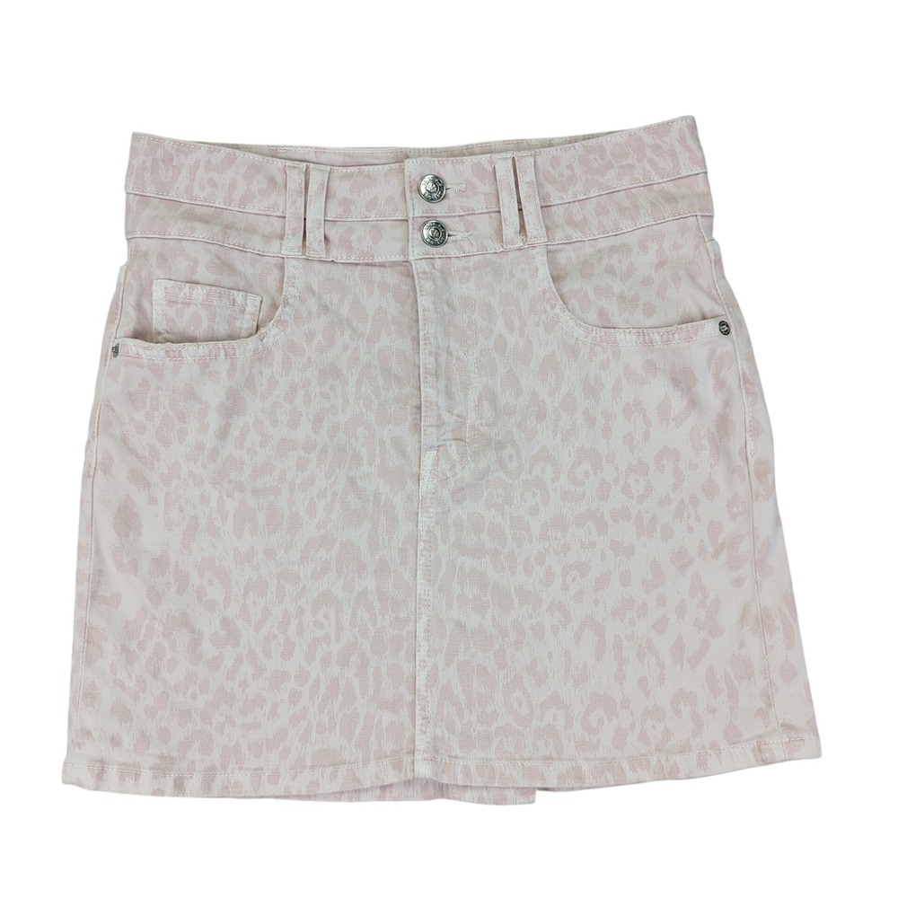 Current Elliott‎ Leopard Print Denim Skirt, Size 27, Mini, Casual, Womens